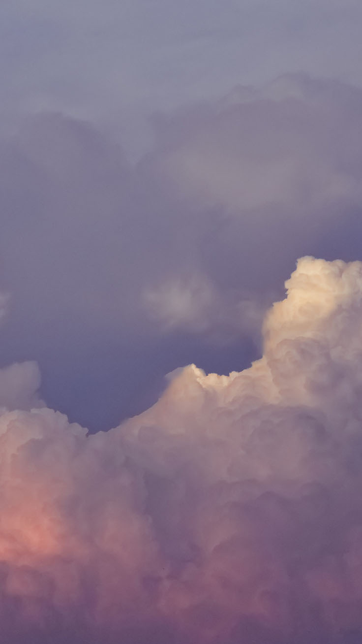 Fluffy Cloudy iPhone XR Wallpaper