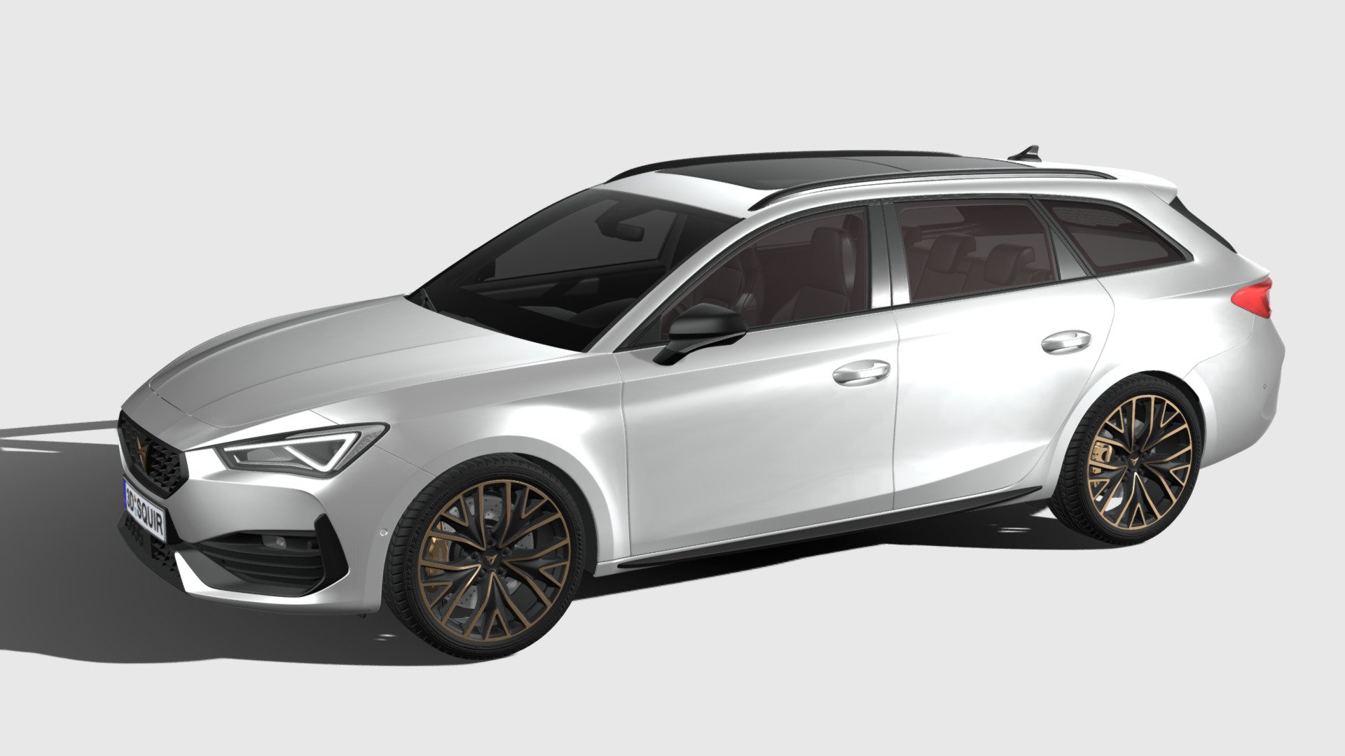 Seat Leon Sportstourer Cupra 2021 Royalty Free 3D model by SQUIR3D [f1be965]