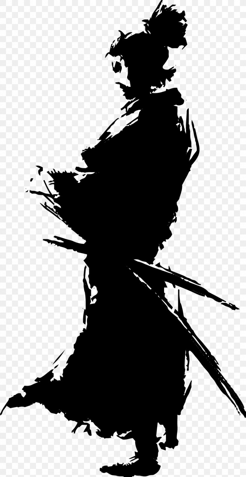 Samurai Desktop Wallpaper Clip Art, PNG, 919x1779px, Samurai, Art, Autocad Dxf, Black, Black And White Download