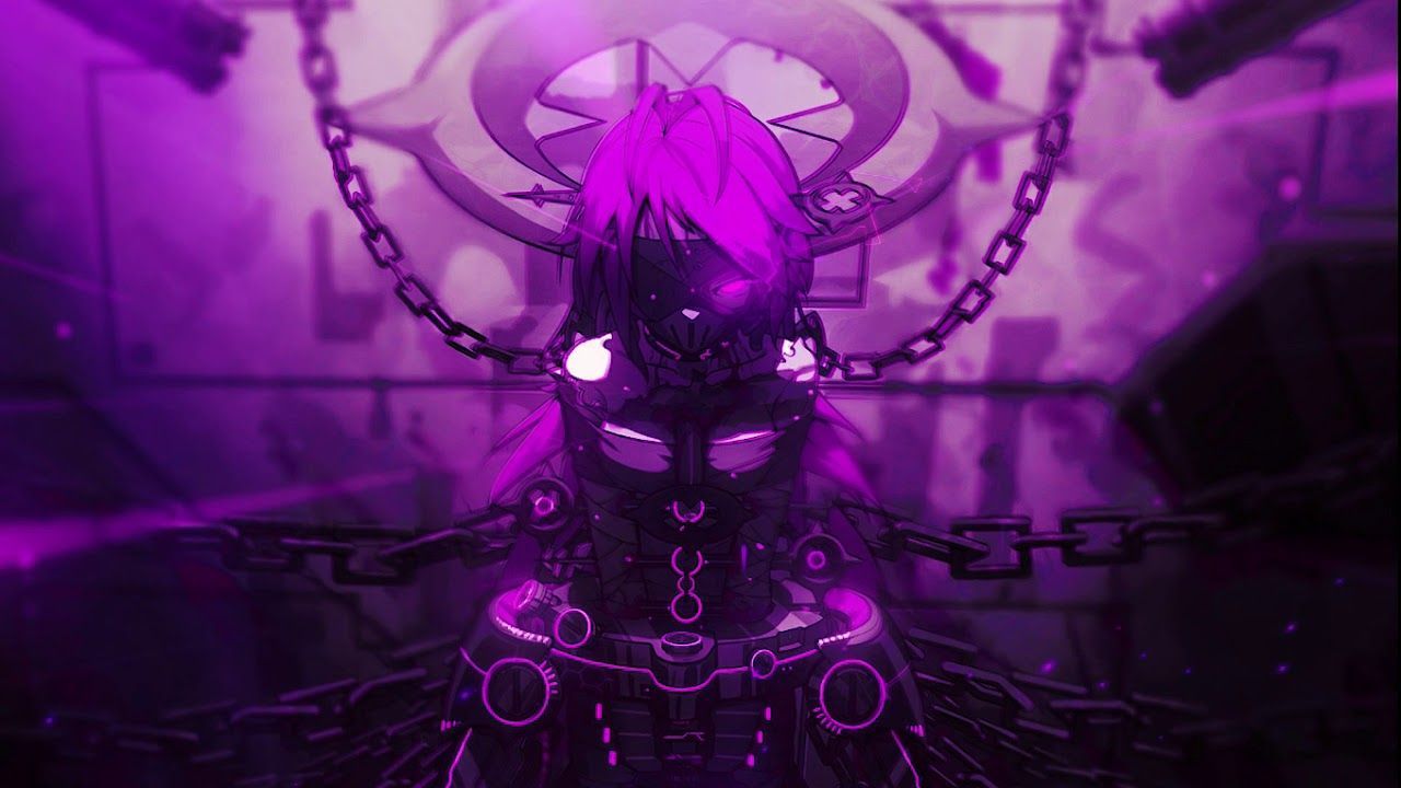Purple and Black Anime Wallpaper Free Purple and Black Anime Background
