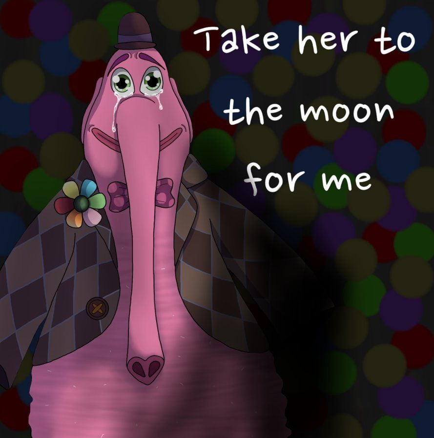 SPOILERS* Take her to the Moon for Me Bing Bong. Bing bong, Disney animated movies, Disney illustration