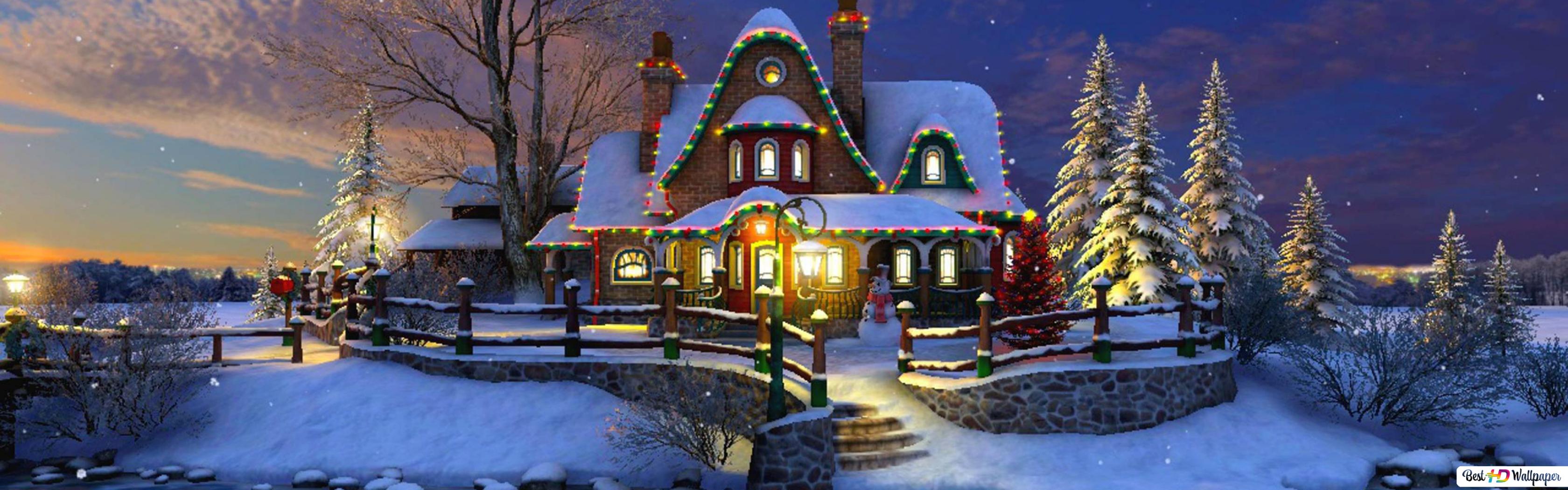 Christmas 3360x1050 Wallpapers - Wallpaper Cave