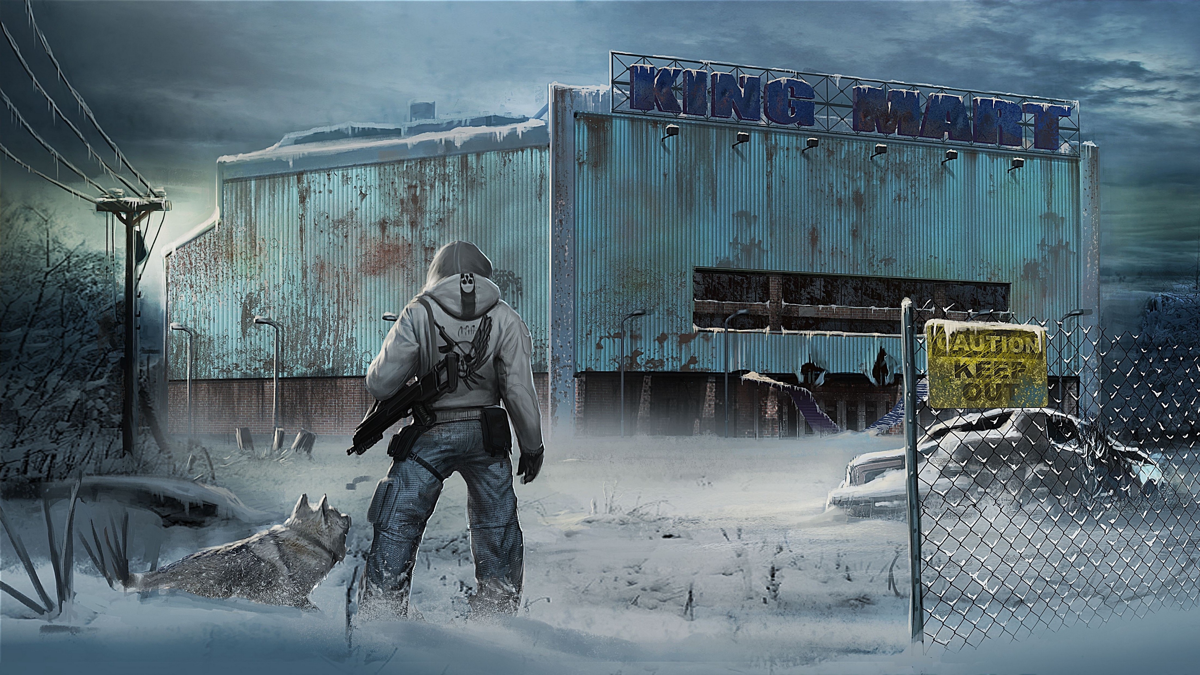 Wallpaper 4k the last of us, city, winter 4k Wallpaper