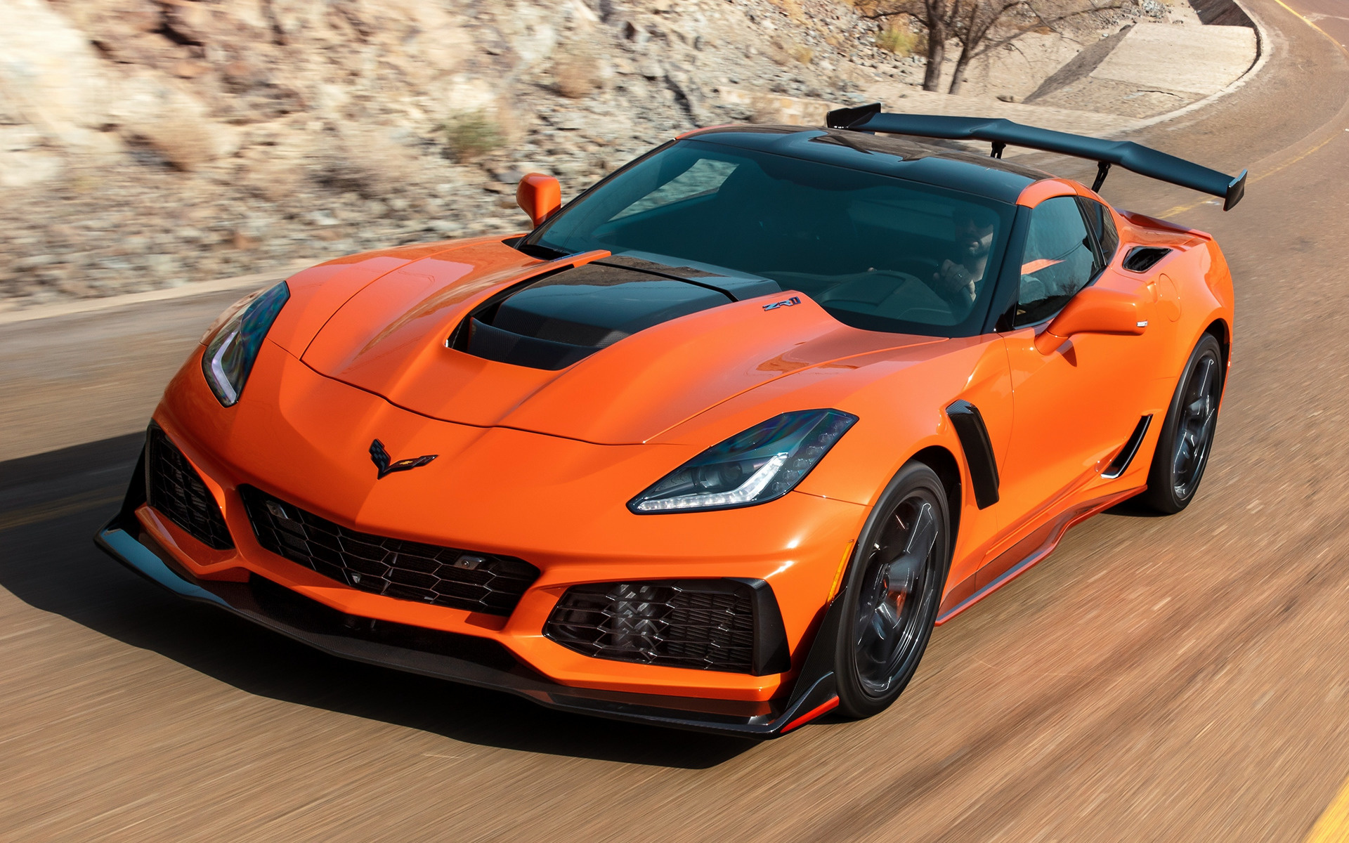 Neon Orange 2019 Corvette