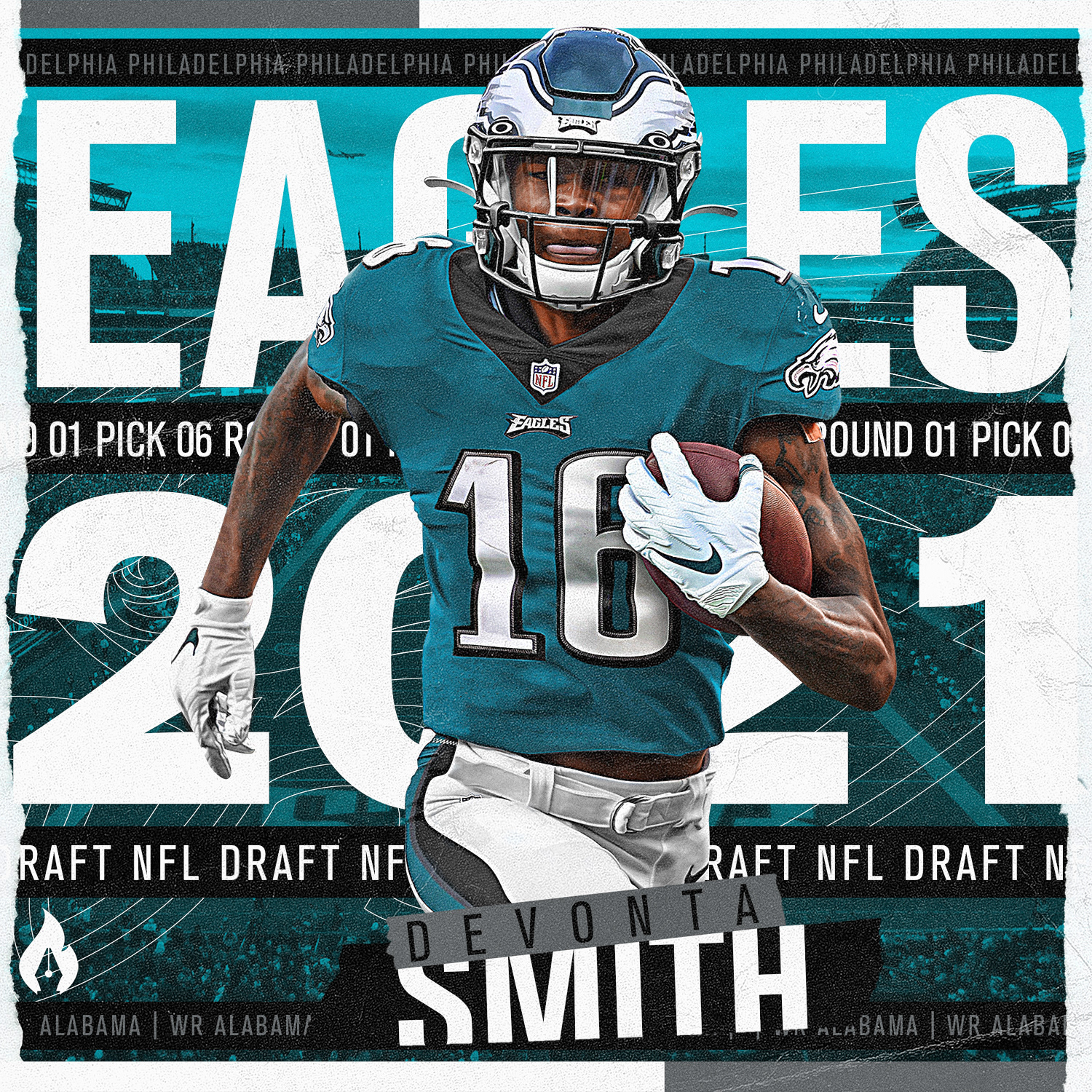 Devonta Smith Philadelphia Eagles Jersey Swap