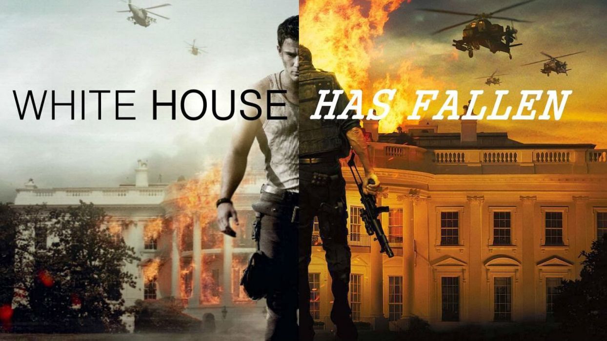 OLYMPUS HAS FALLEN crime action thriller police 1ohf poster fire flames wallpaperx900