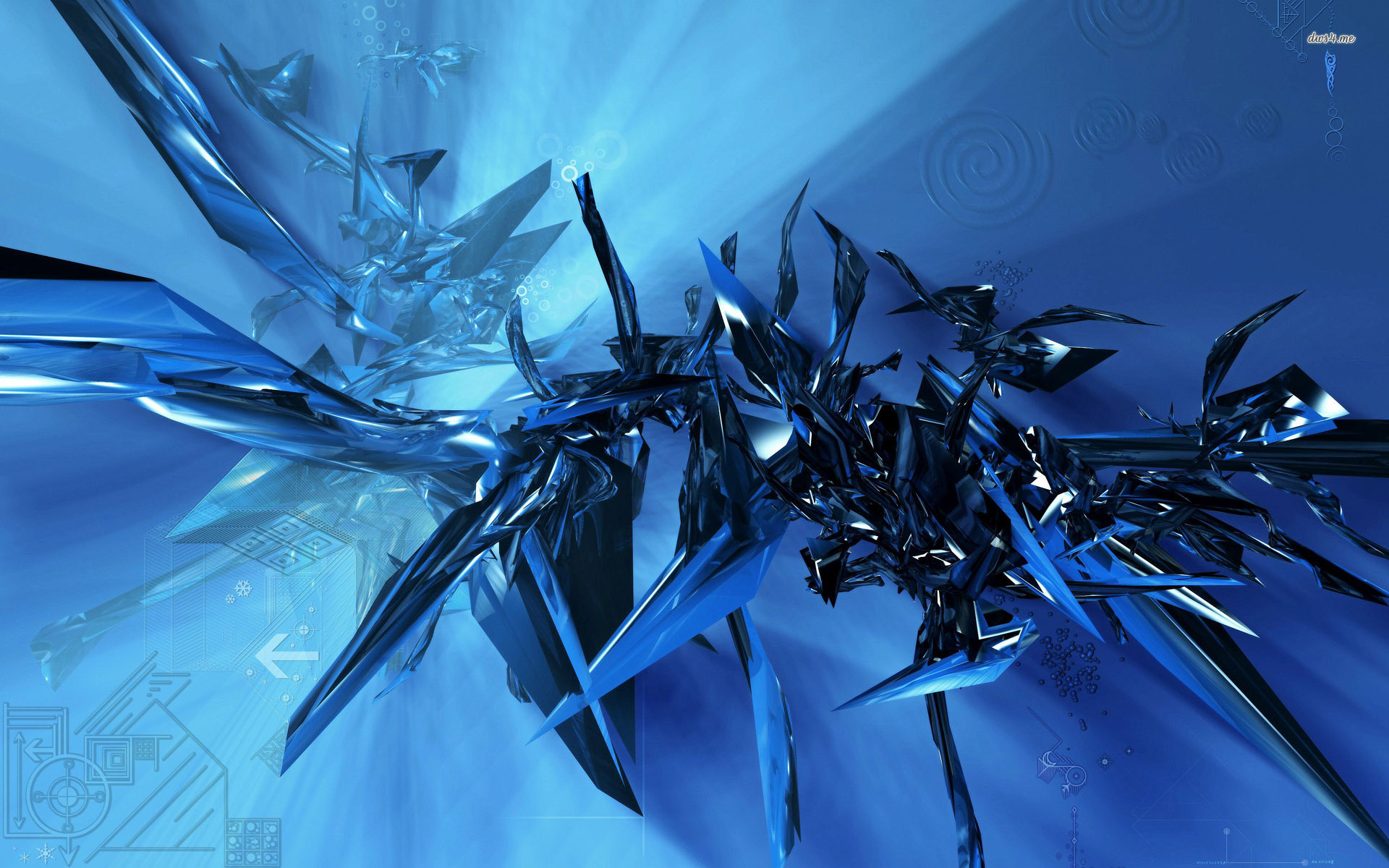 Blue Shards Wallpaper