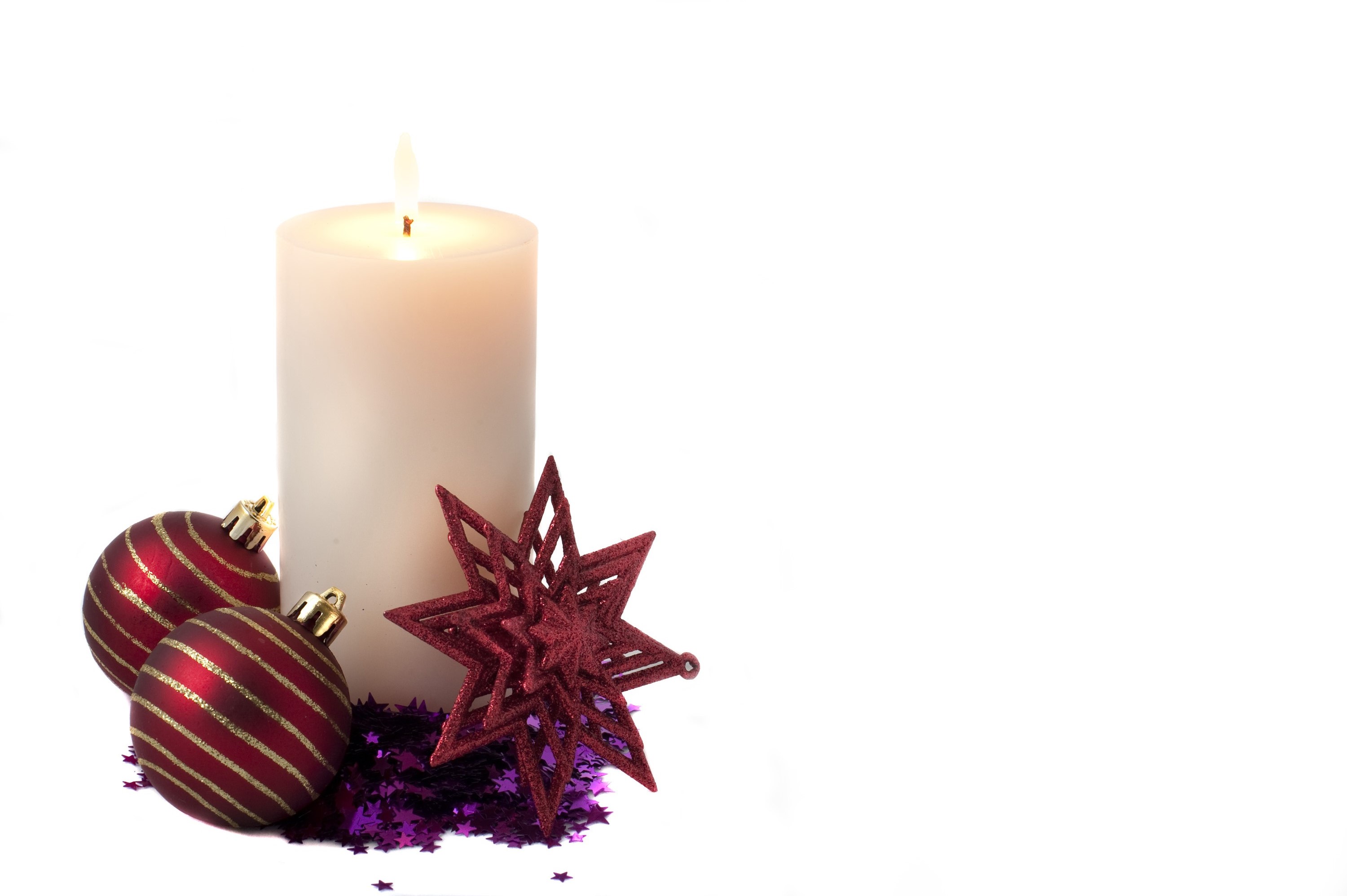 Photo of cutout candle. Free christmas image
