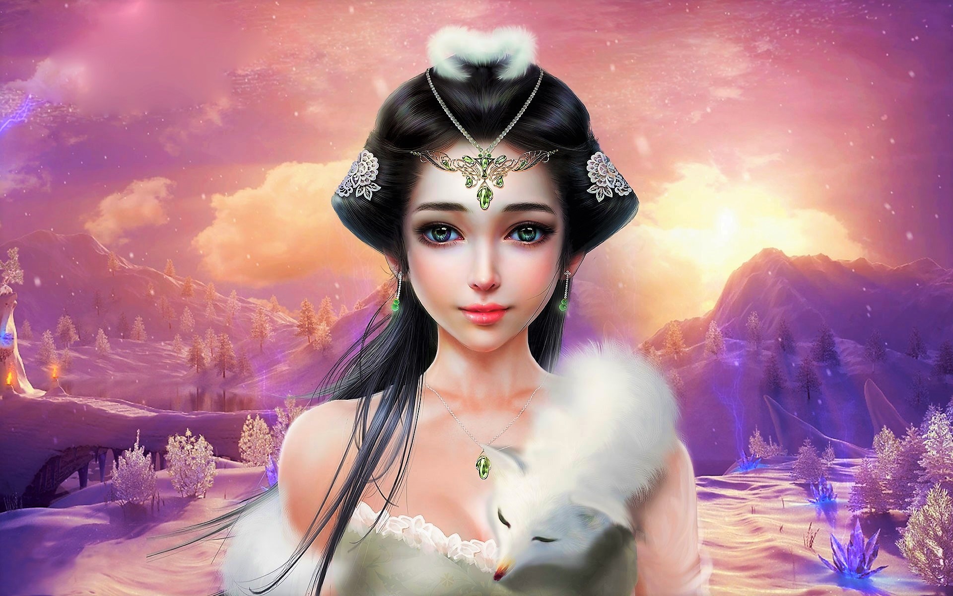 Winter Princess HD Wallpaper