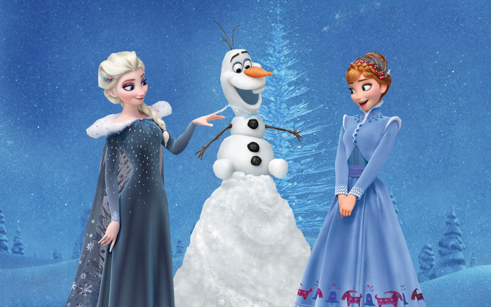 Desktop Wallpapers Olaf's Frozen Adventure, Anna And Elsa, Princess, 2...