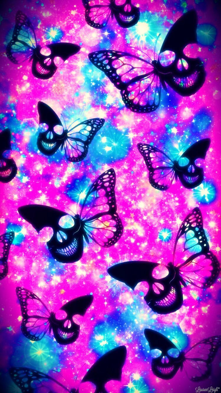 Skulls and Butterflies Wallpaper Free Skulls and Butterflies Background