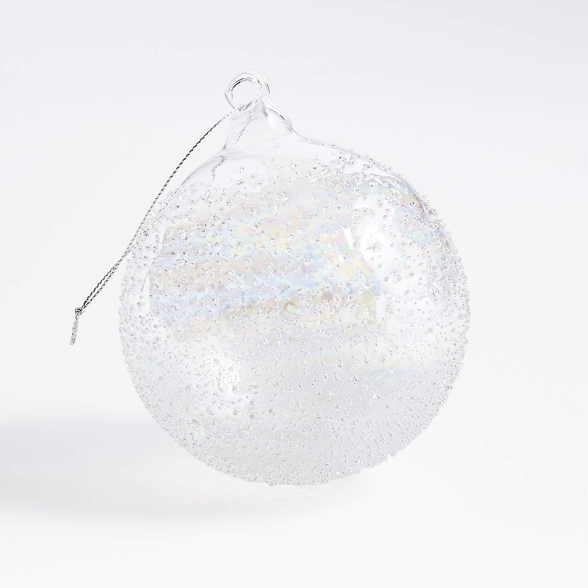 Clear Iridescent Bubble Ball Christmas Tree Ornament + Reviews. Crate and Barrel