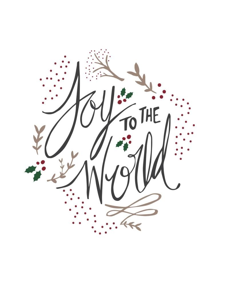 PRINTABLE Joy to the World Christmas Printable. Etsy. Christmas calligraphy, Christmas prints, Christmas phone wallpaper