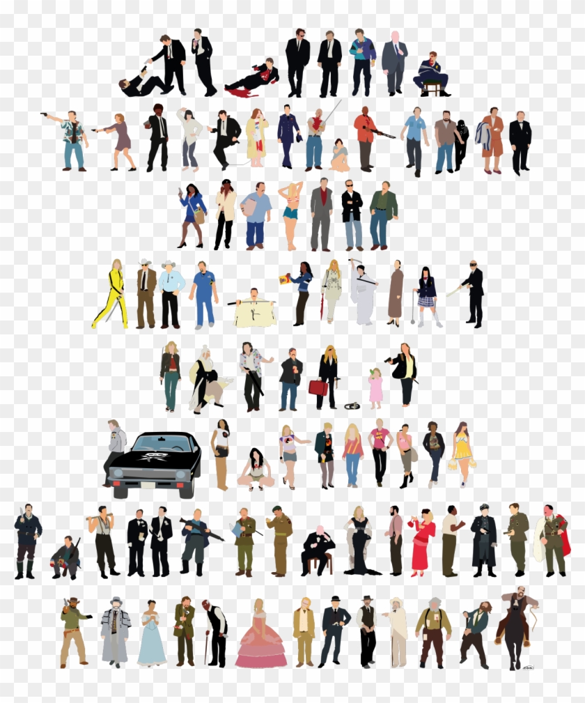 quentin Tarantino Films ” Yes Tarantino All Characters Transparent PNG Clipart Image Download