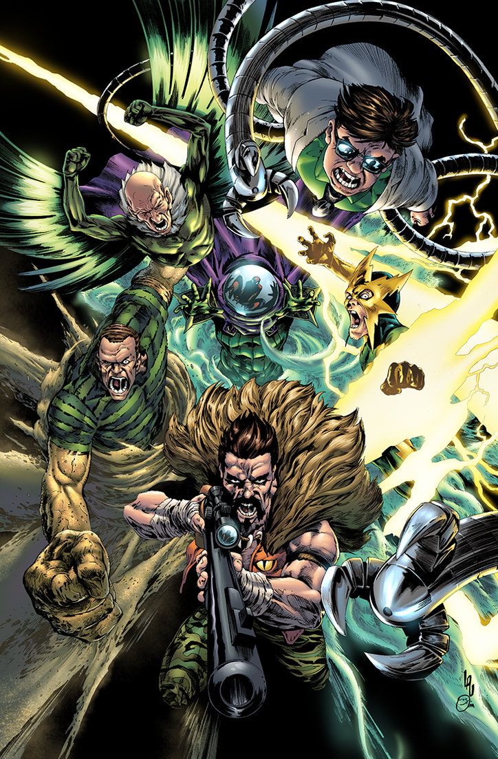Sinister Six. Marvel villains, Marvel spiderman, Comic villains