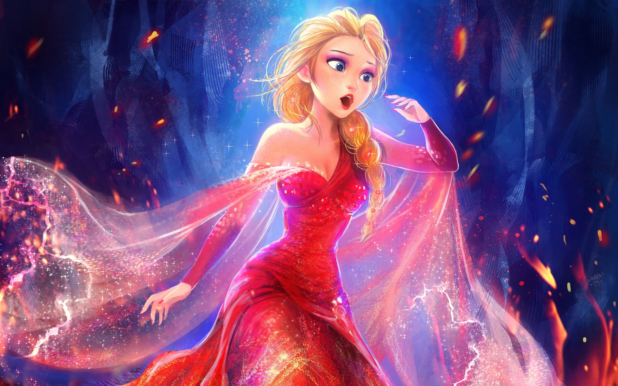 Pink Elsa Frozen Wallpaper