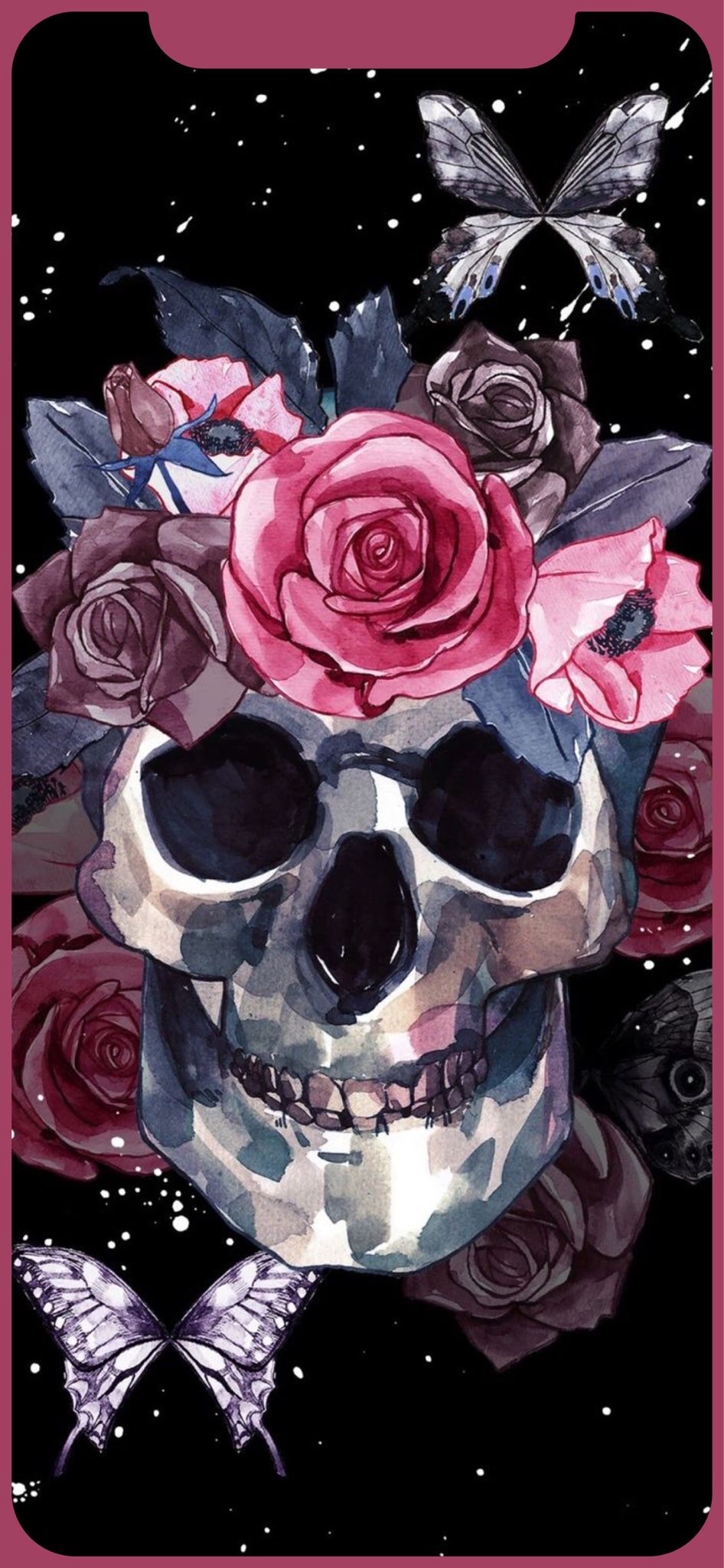 Skull And Flower iPhone X