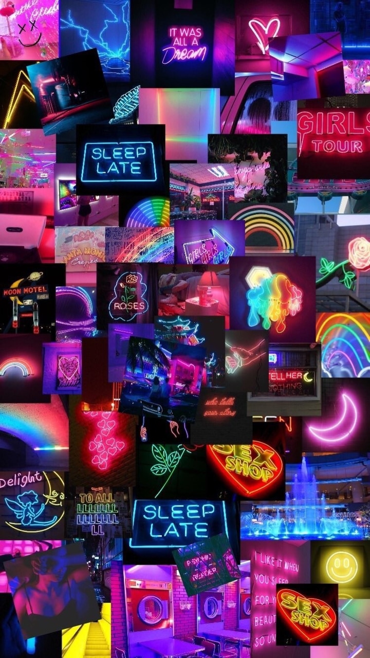 Neon, Pink, And Wallpaper Image