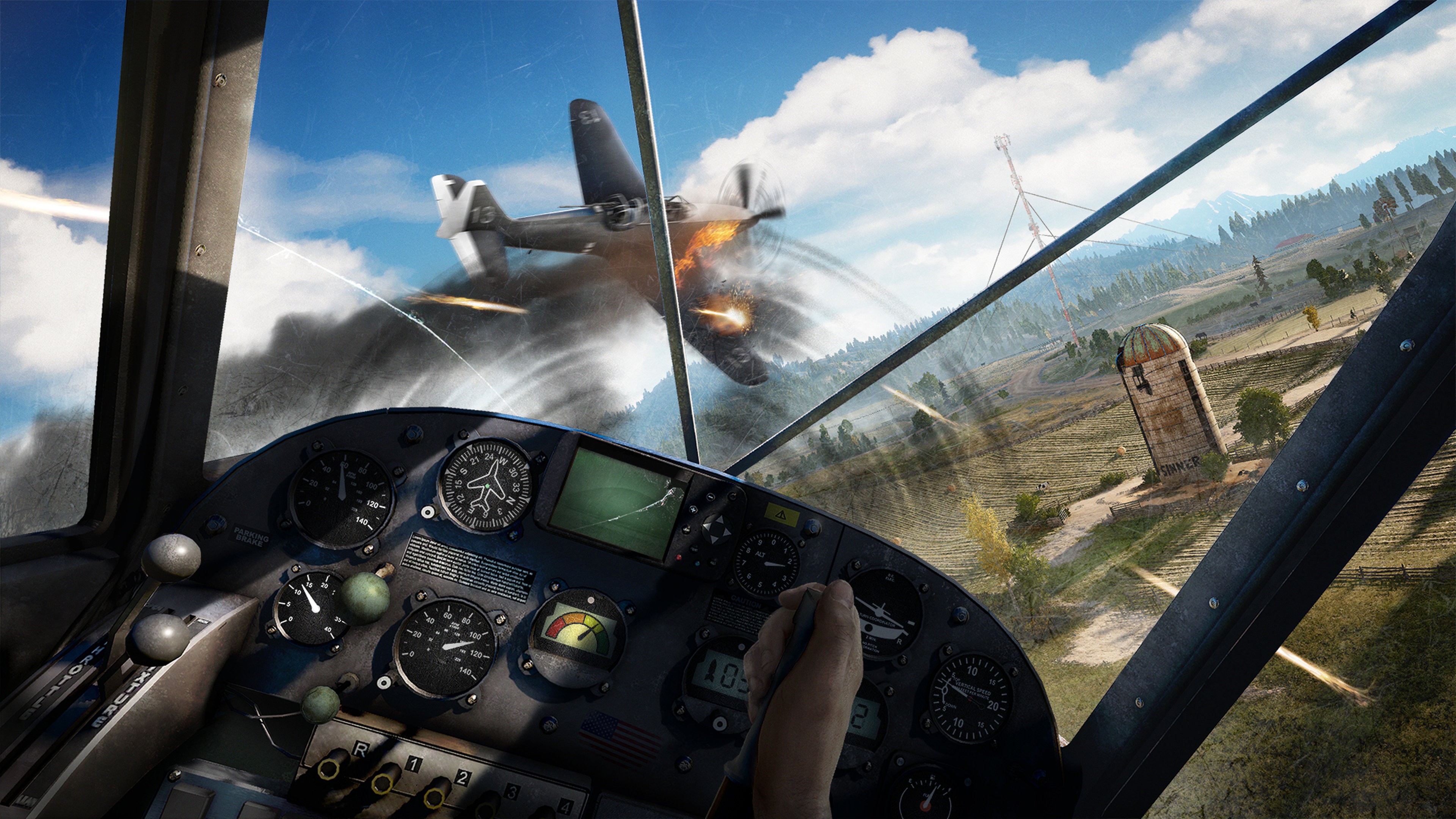 Far Cry 5 Plane Aerial Battle 4K