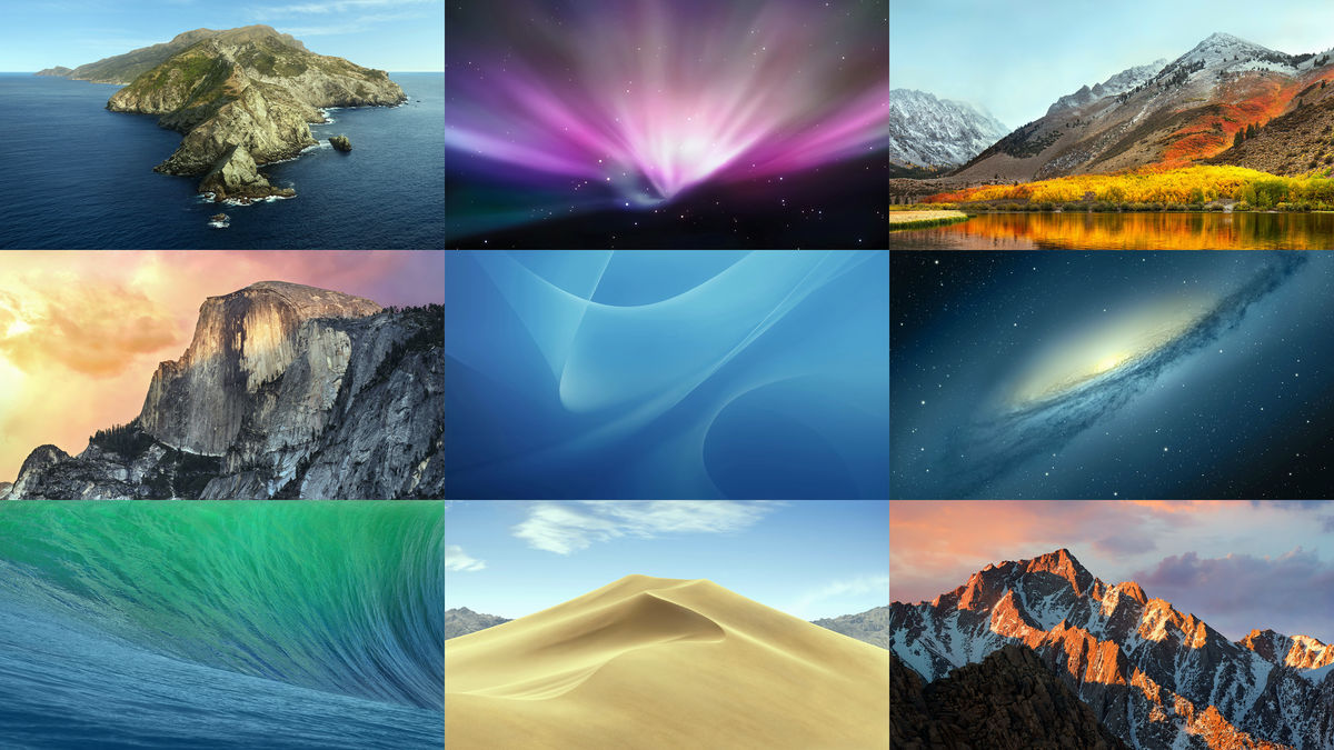 Looking back on successive default wallpaper from Mac OS X to macOS, it looks like this