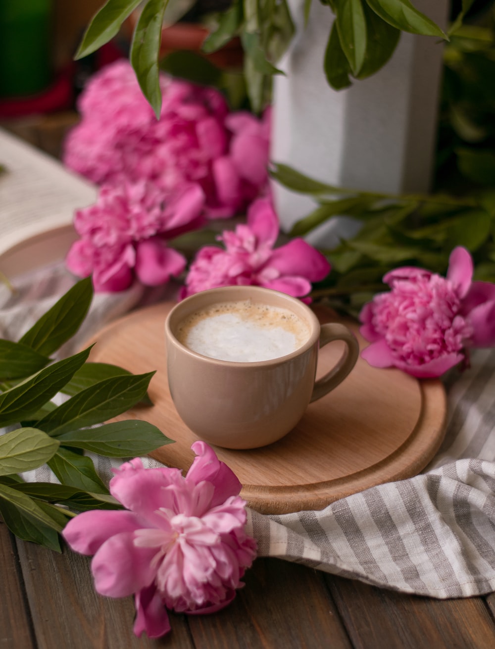 Coffee And Flowers Picture. Download Free Image