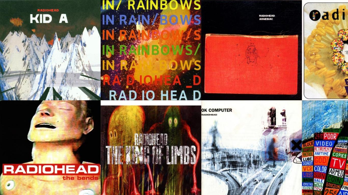 Radiohead Kid In Rainbows Amnesiac Pablo Honey Bends Wallpaper « Tiled Desktop Wallpaper