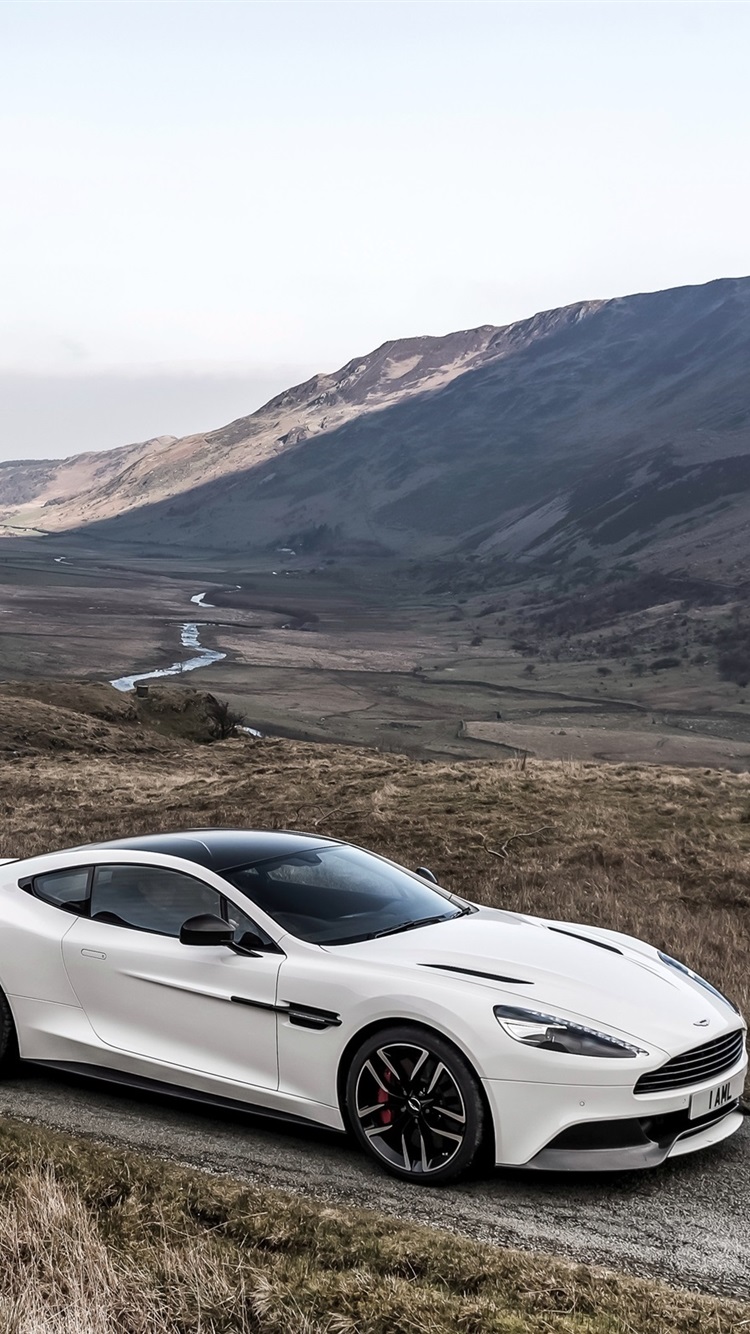 Aston Martin Vanquish, Carbon White, Supercar 750x1334 IPhone 8 7 6 6S Wallpaper, Background, Picture, Image