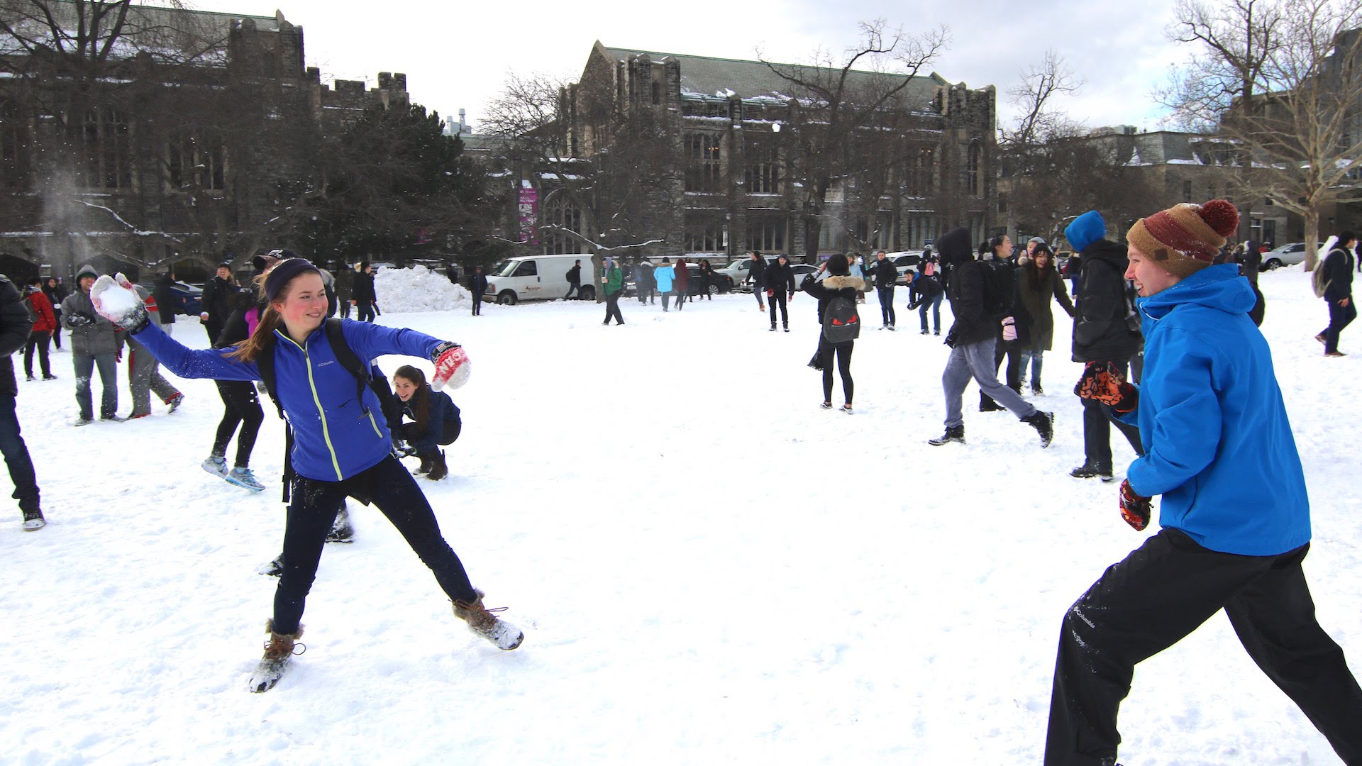 Free photo: Snowball Fight, Frozen, Human