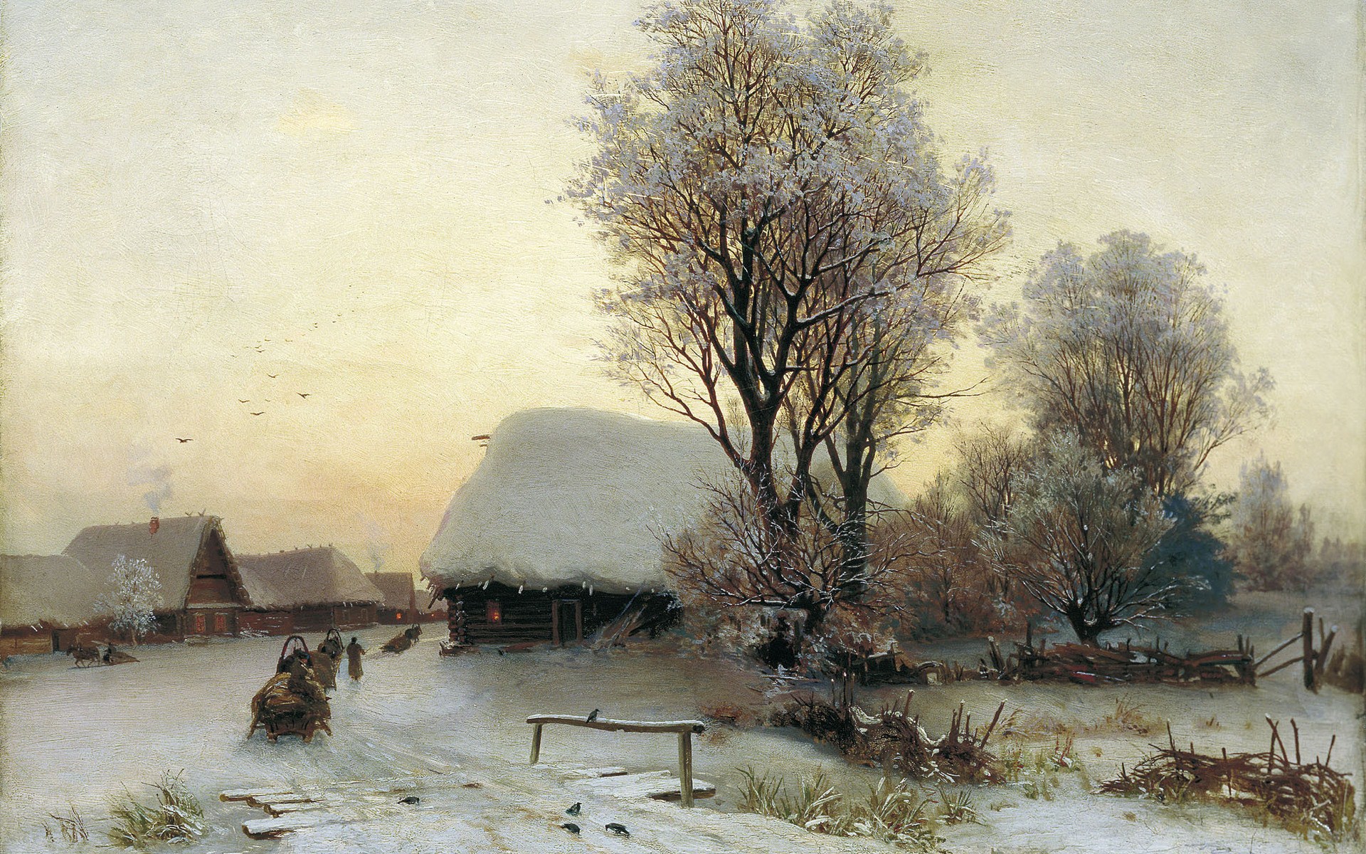 Winter Painting Wallpaper 50549 1920x1200px