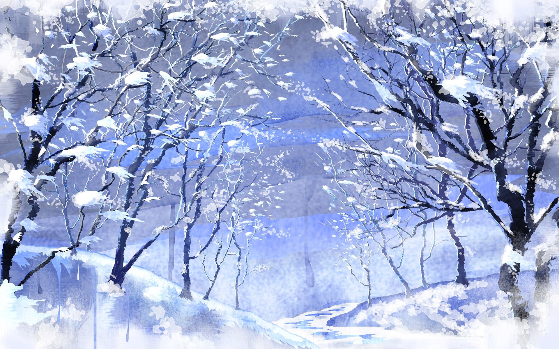 Winter wallpaper, Winter snow wallpaper, Winter scenery