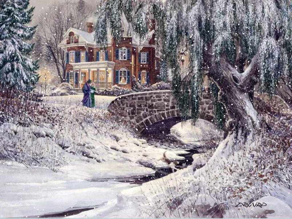 Victorian Winter Wallpaper
