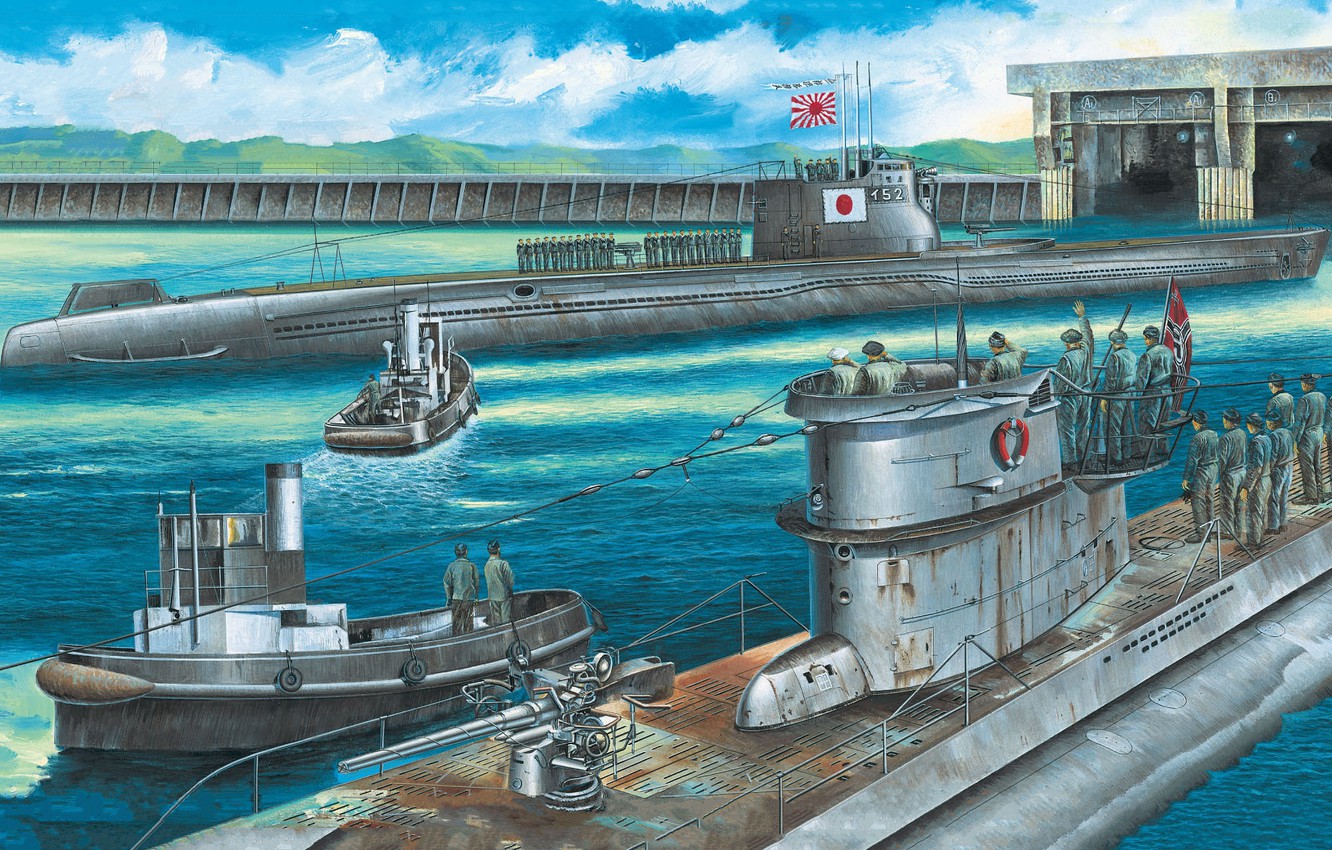Wallpaper Submarine, Germany, Japan, U Boot, Navy, Type C Imperial Japanese Navy Image For Desktop, Section оружие