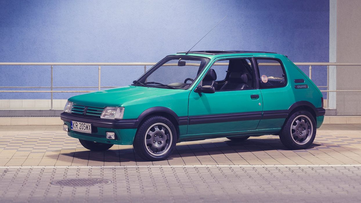 Peugeot 205 gti cars coupe french bleu blue wallpaperx900