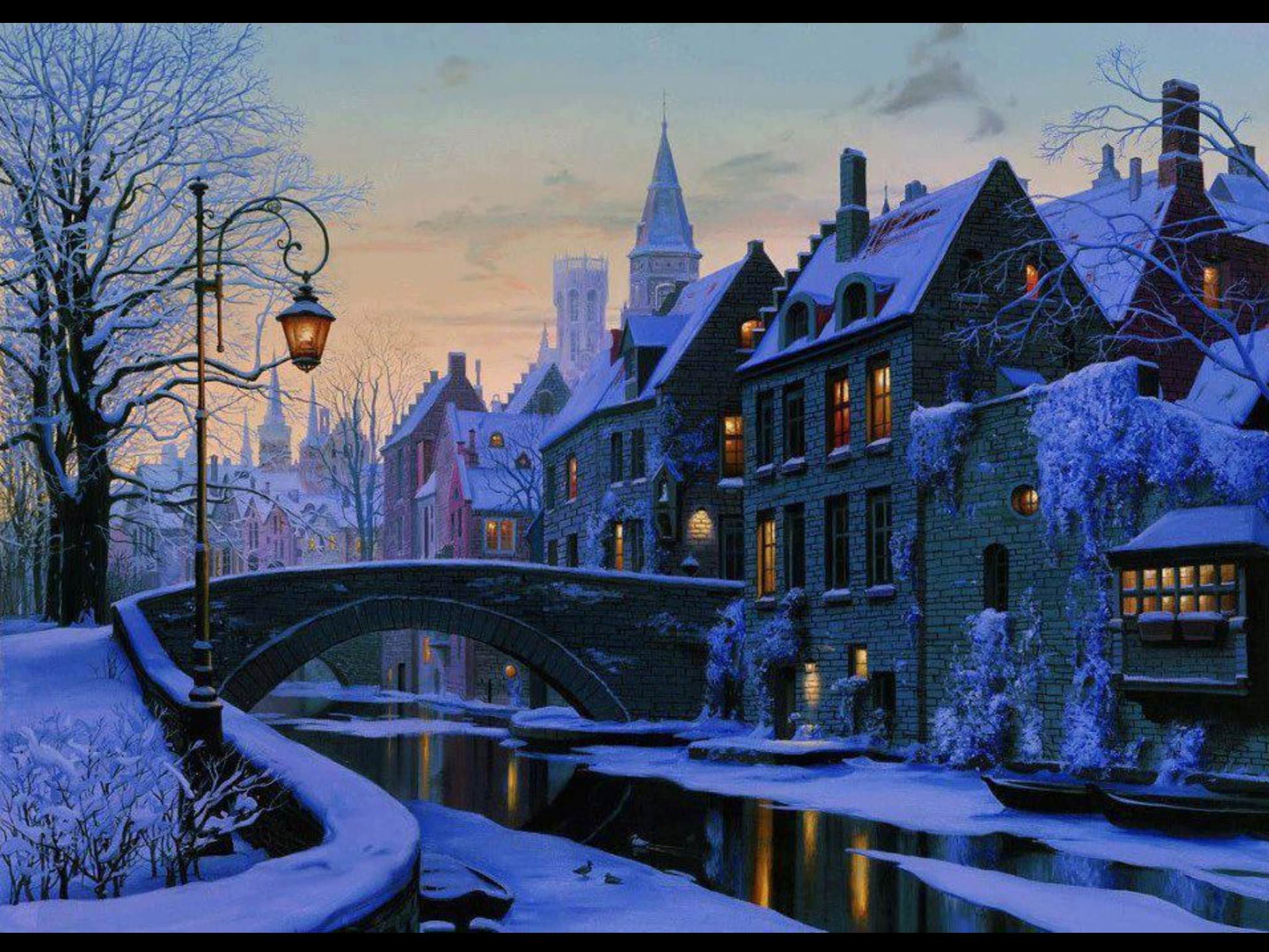 A cozy winter town scene :)