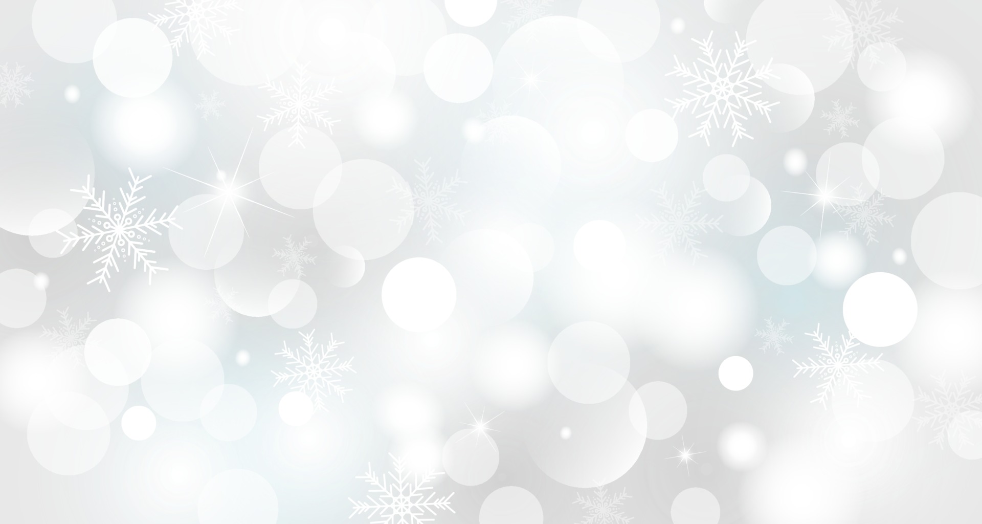 Christmas and winter background design of bokeh lights with snowflake vector illustration