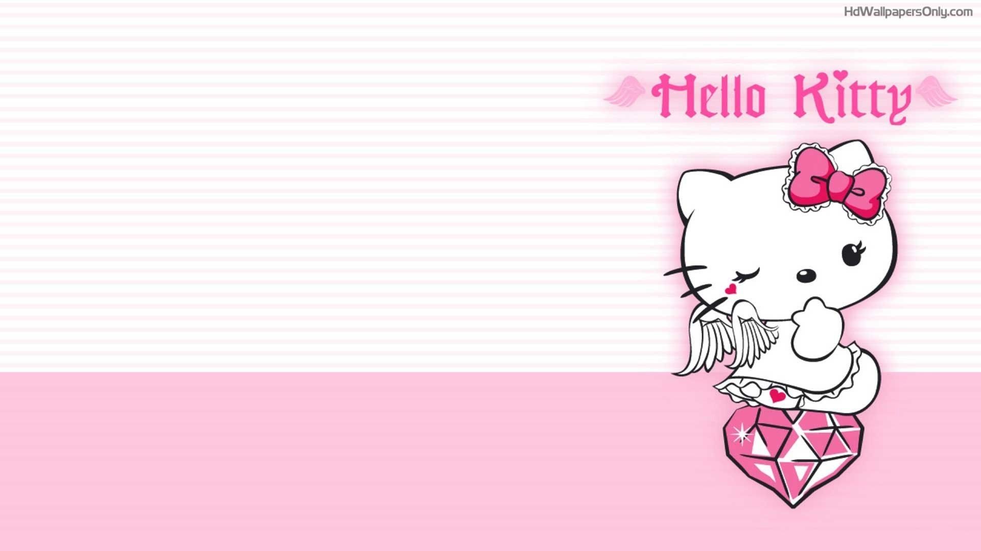 wallpaper for desktop laptop  ar87hellokittylogocuteartillustration