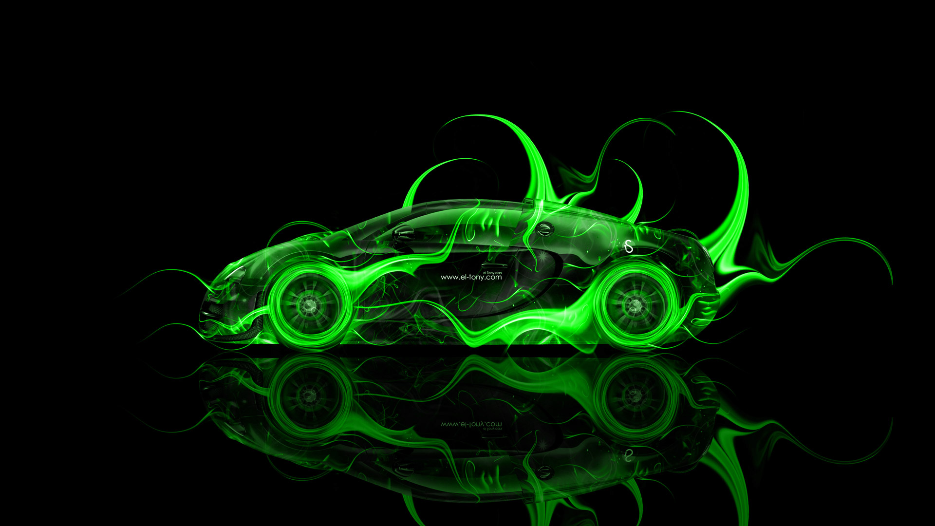 green bugatti veyron wallpaper