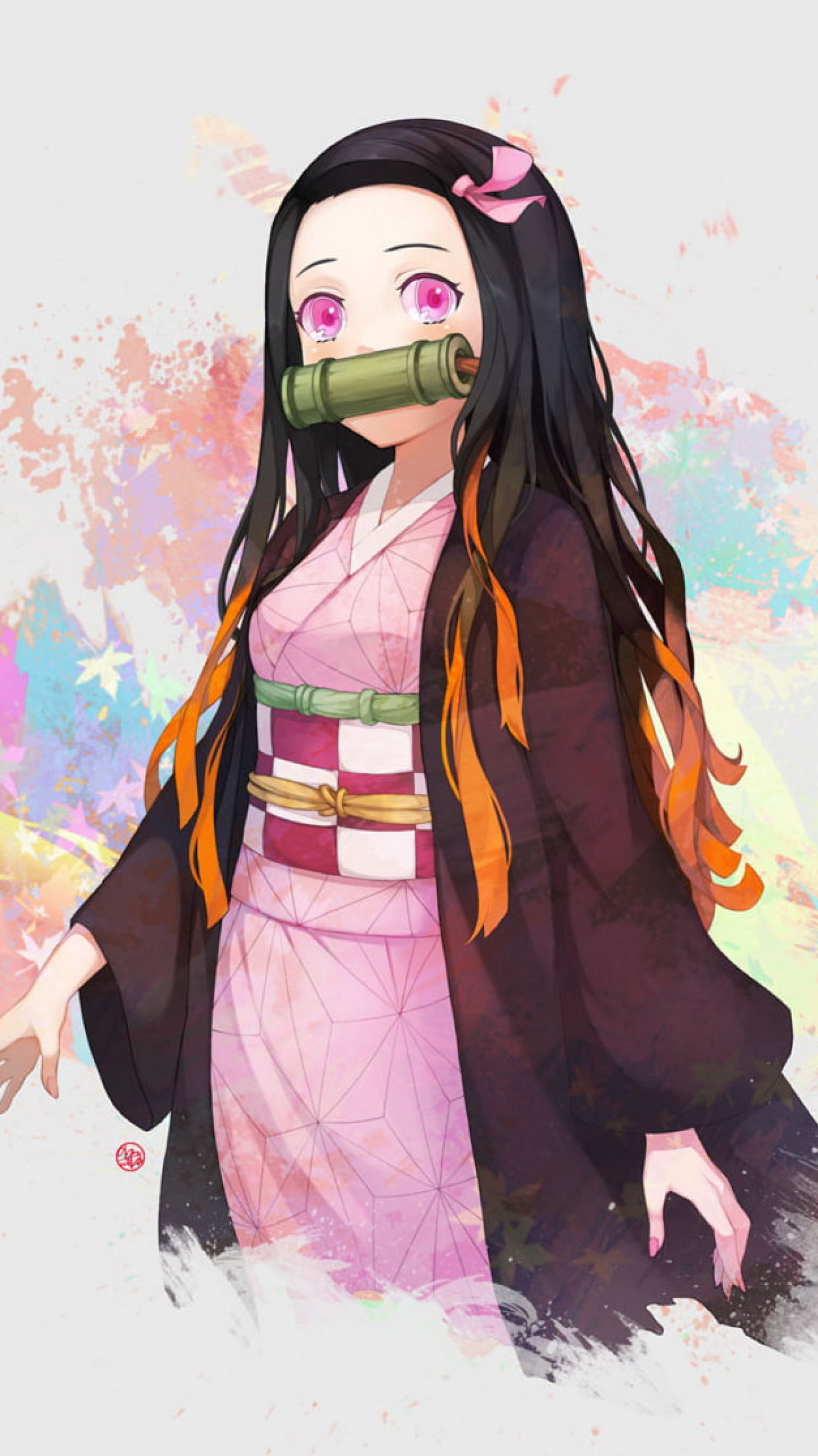 Wallpaper: Kamado Nezuko, Kimetsu no Yaiba, manga, anime, anime girls • Wallpaper For You HD Wallpaper For Desktop & Mobile