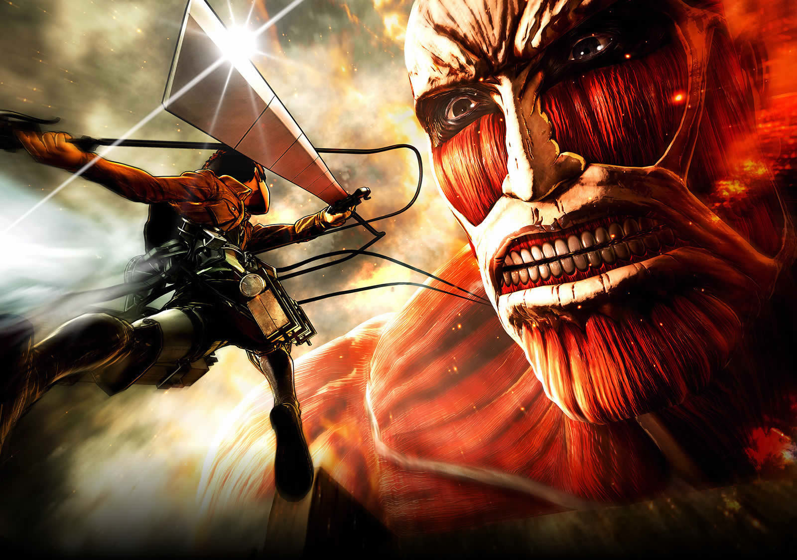 Desktop Wallpaper Colossal Titan, Attack On Titan, Eren Yeager, HD Image, Picture, Background, 798ebb