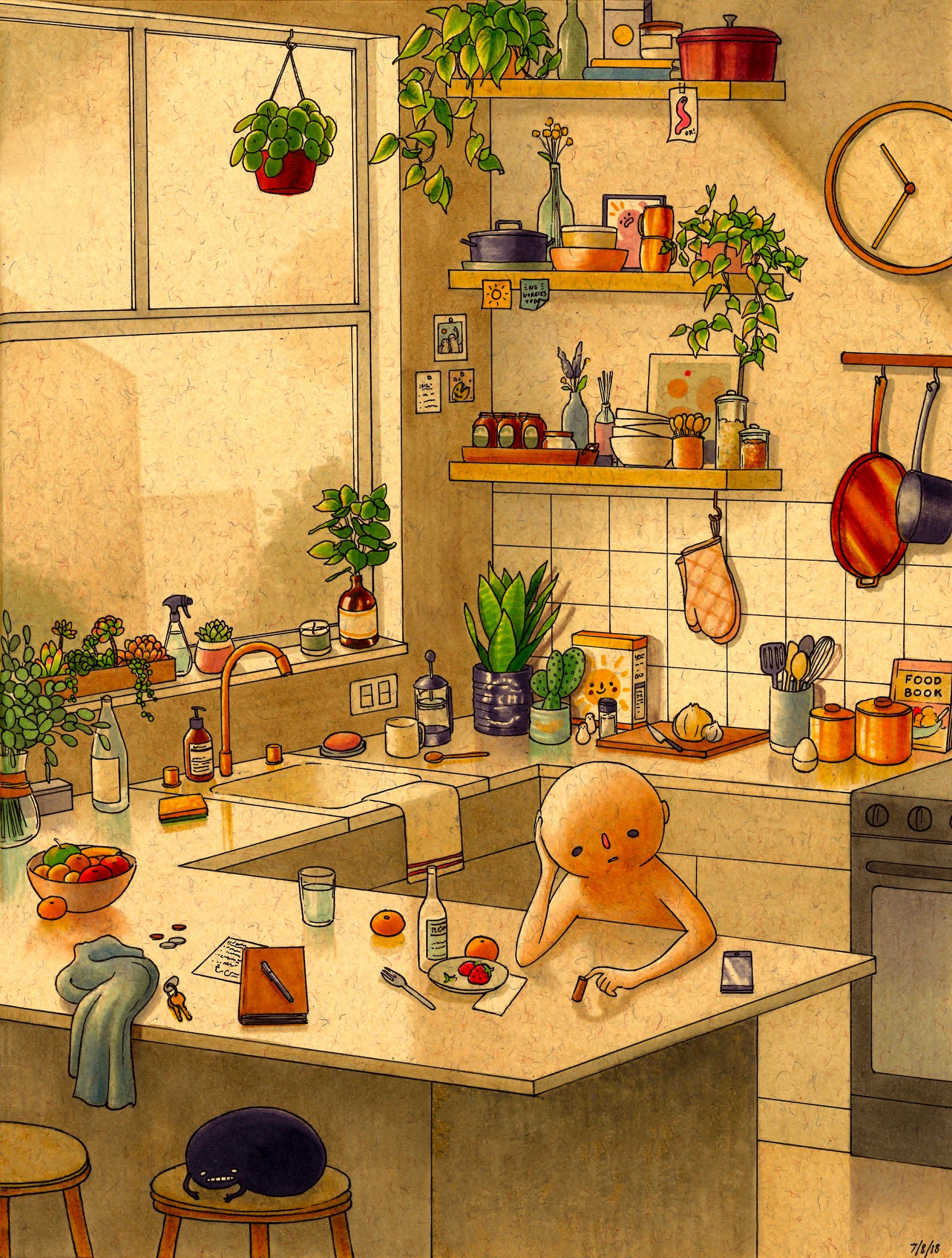 Anonymous Protagonists Navigate Imagined Worlds In Multi Layered Illustrations By Felicia Chiao