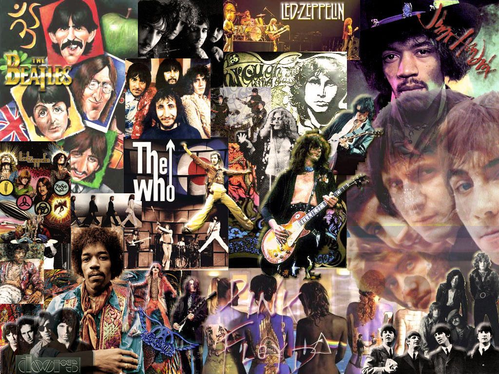 Classic Rock Wallpaper: Classic Rock Collage. Rock collage, Classic rock bands, Classic rock