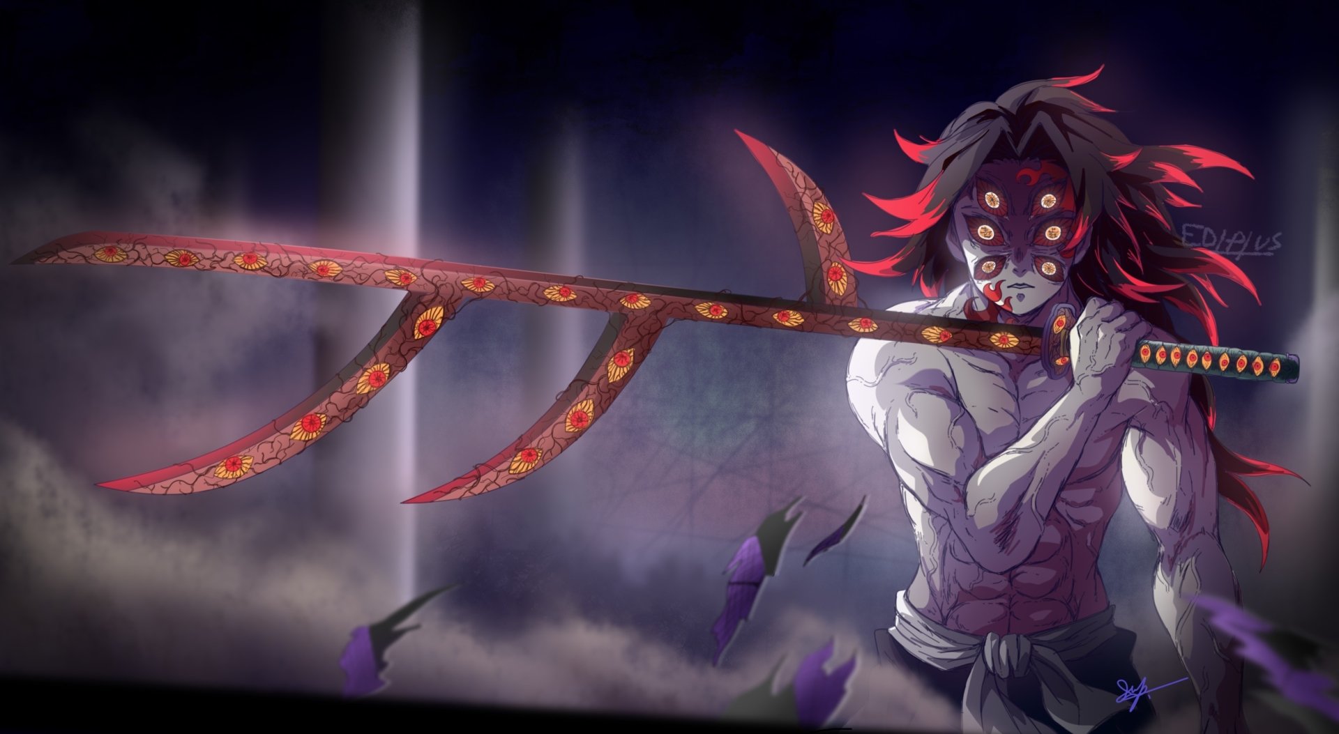 Kokushibo (Demon Slayer) HD Wallpaper and Background Image