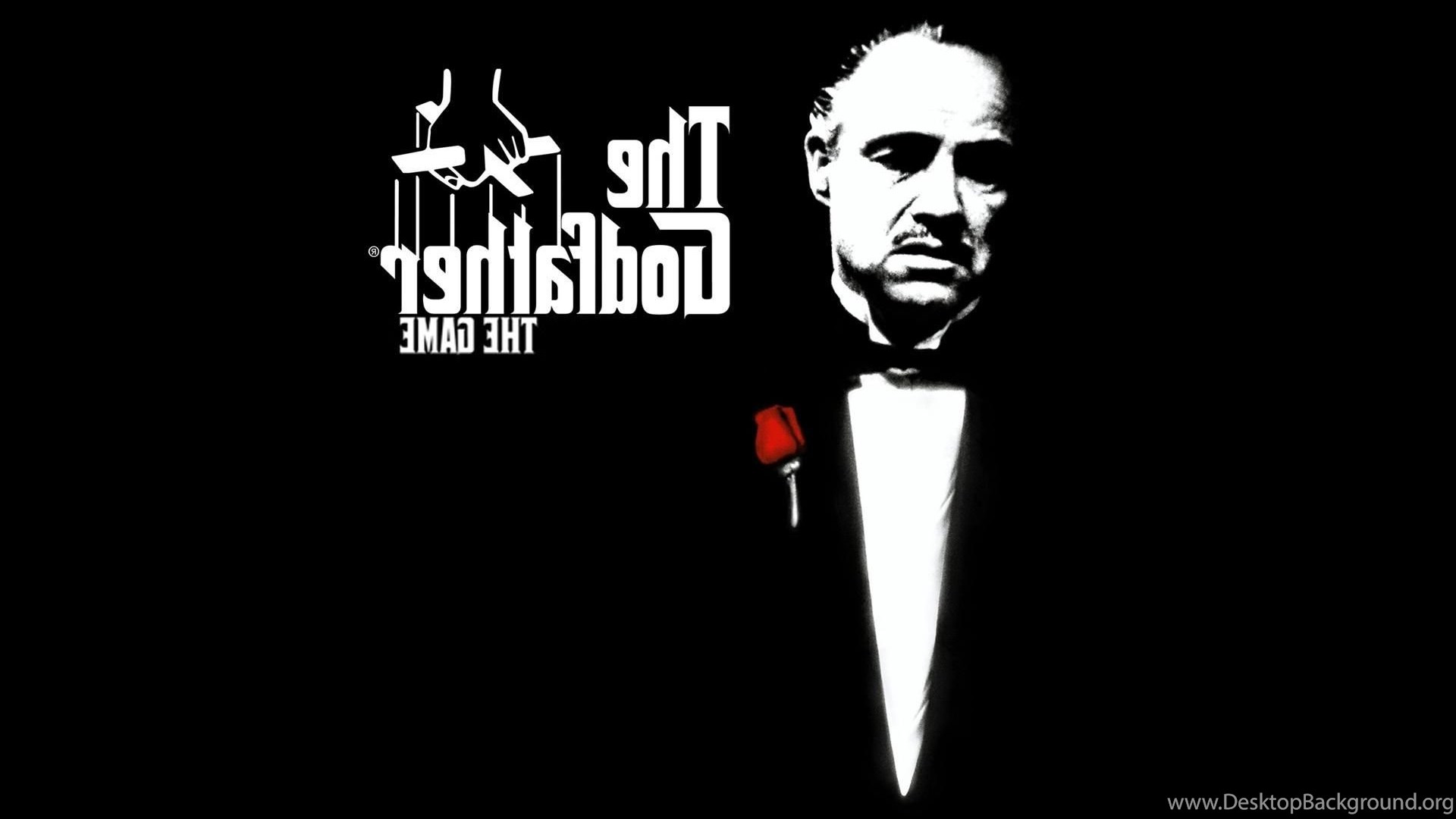 Godfather Marlon Brando Don Vito Corleone Black Desktop Background