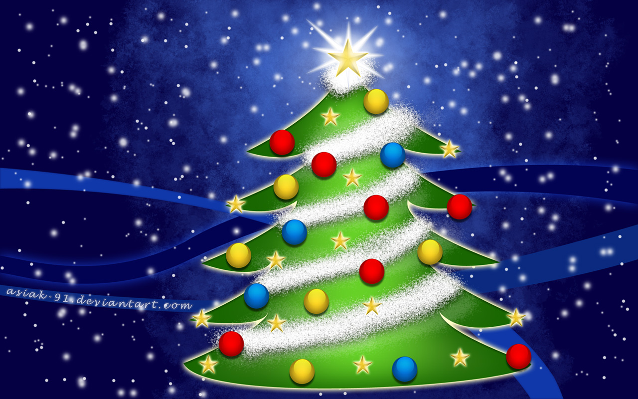 Christmas Tree Widescreen Desktop Wallpaper