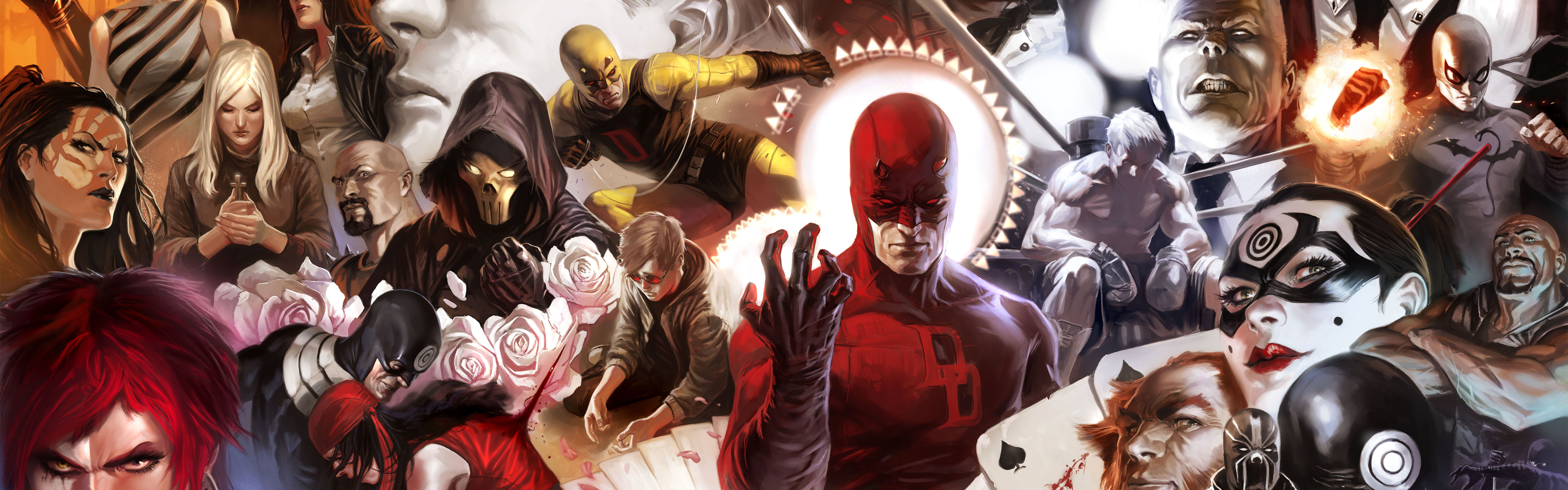 daredevil, Marvel, Comics, Bullseye, Typhoid, Mary Wallpaper HD / Desktop and Mobile Background