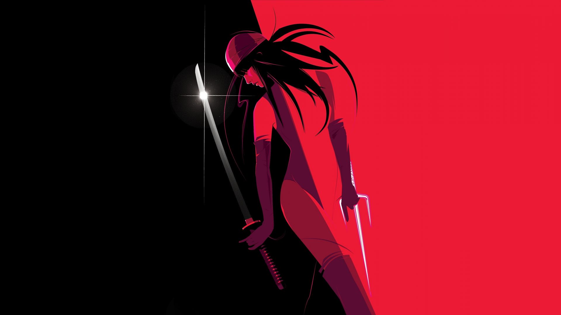 Elektra, marvel comics, minimal, art wallpaper, HD image, picture, background, 984acd