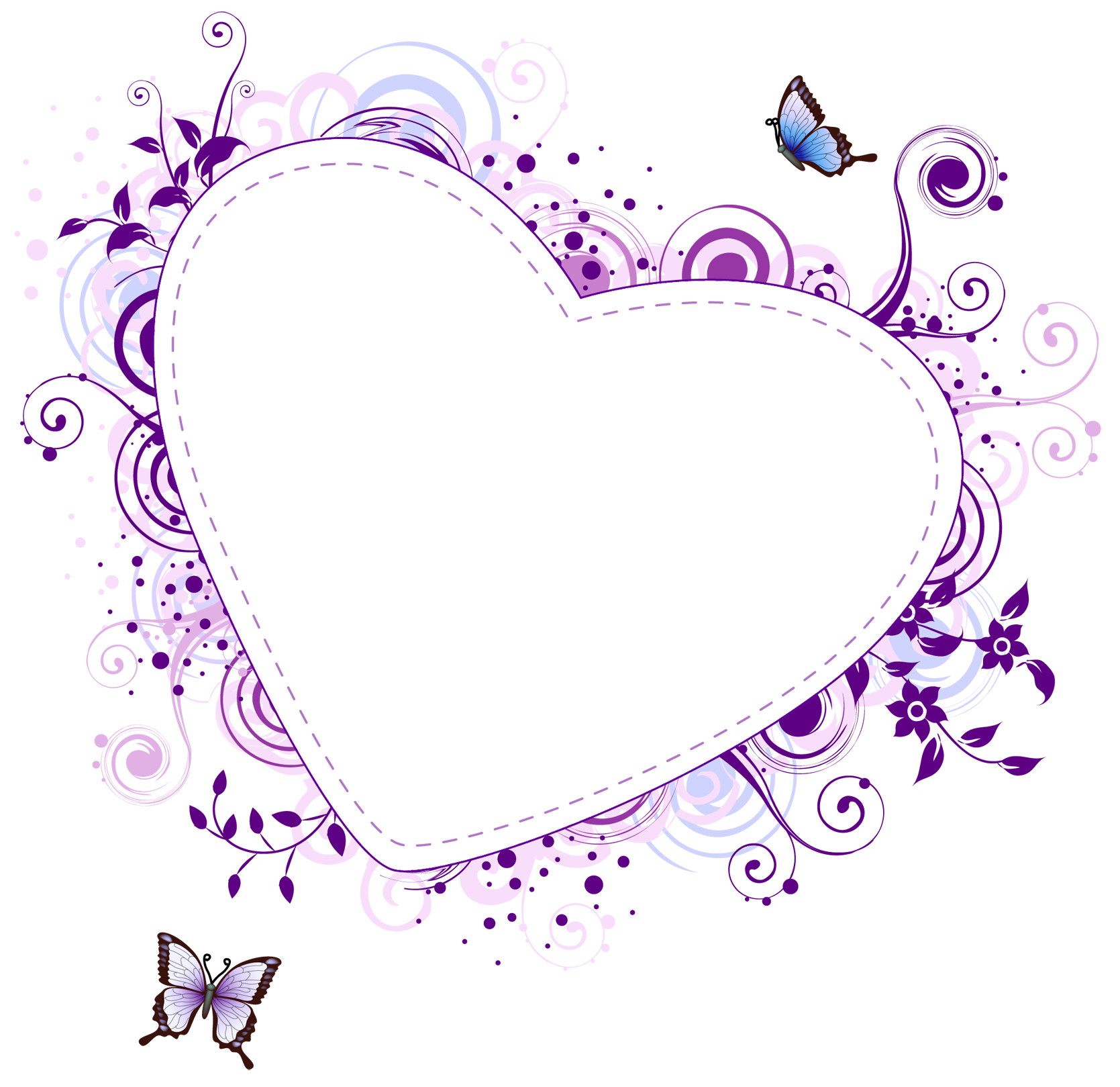 Purple Heart Transparent Frame​-Quality Free Image and Transparent PNG Clipart