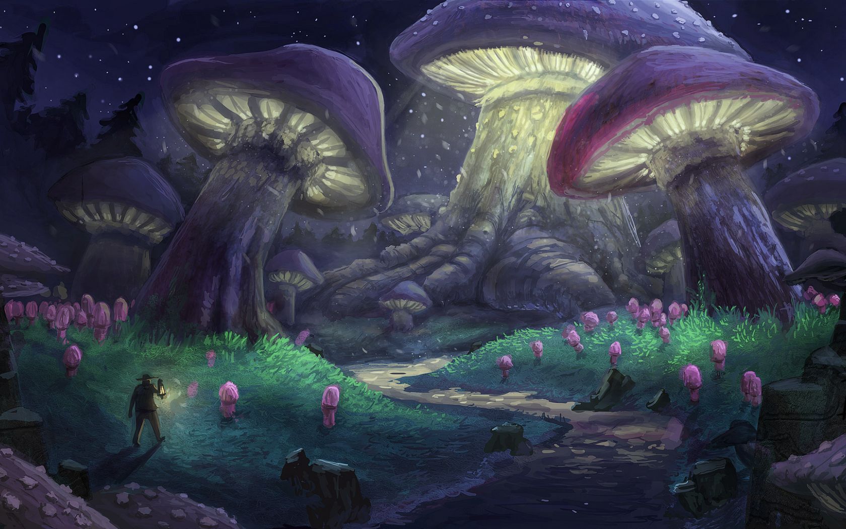 Magic Mushroom Forest Wallpaper Free Magic Mushroom Forest Background