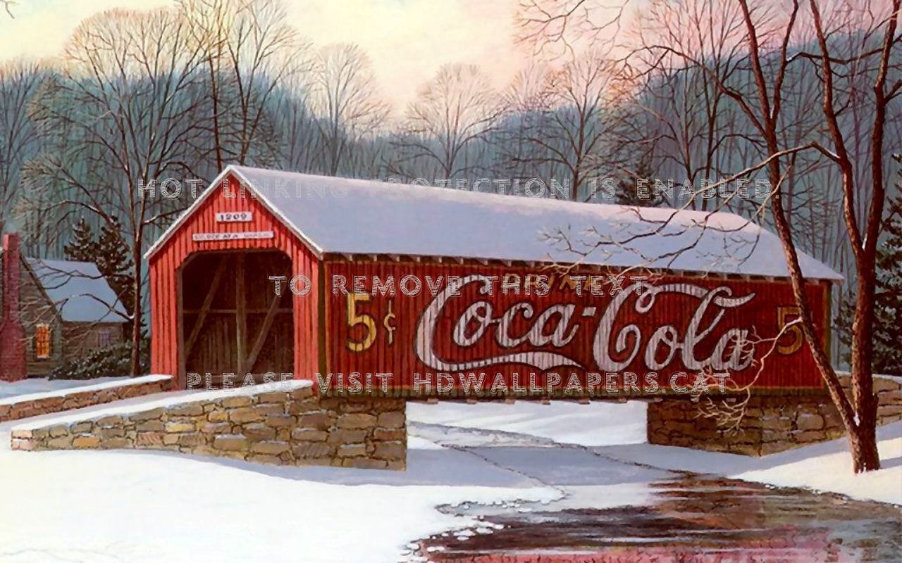 coca cola covered bridge tree fantasy road