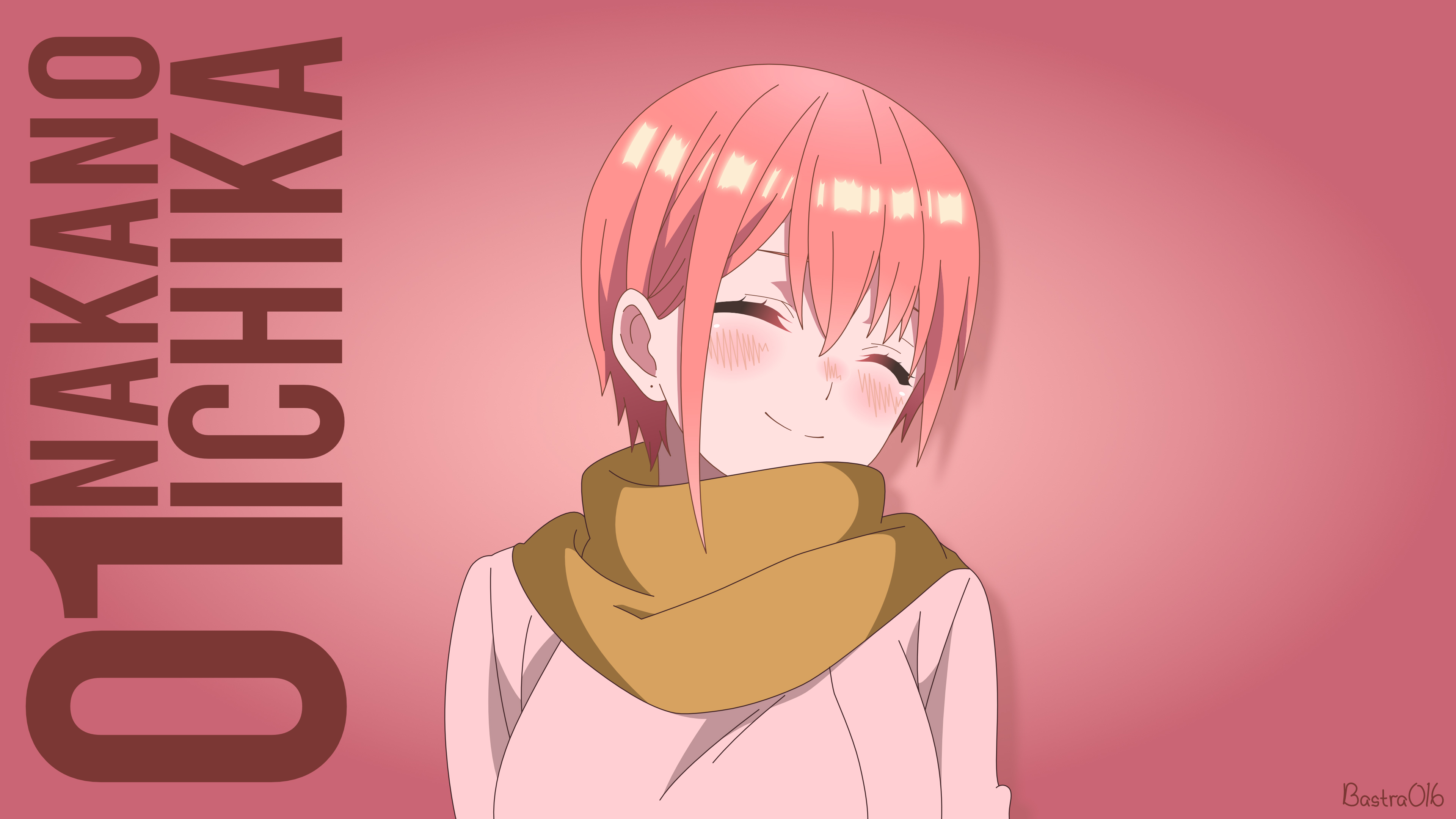 Go Toubun No Hanayome Ichika Nakano Pink Hair Scarf Short Hair 4K HD The Quintessential Quintuplets Wallpaper